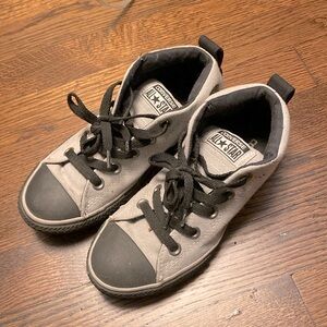 Kids Converse All Star gray mid-top sneakers